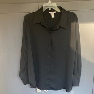 H&M large Black Button-Up